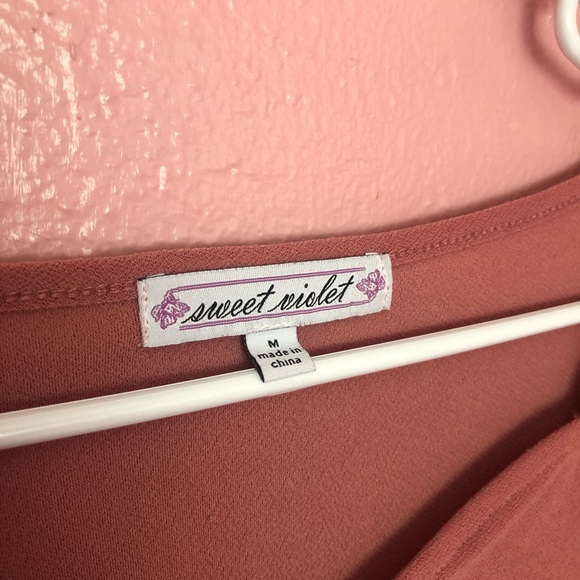 SWEET VIOLET TOP/ DUSTY PINK IN COLOR/ SIZE M - Picture 5 of 6